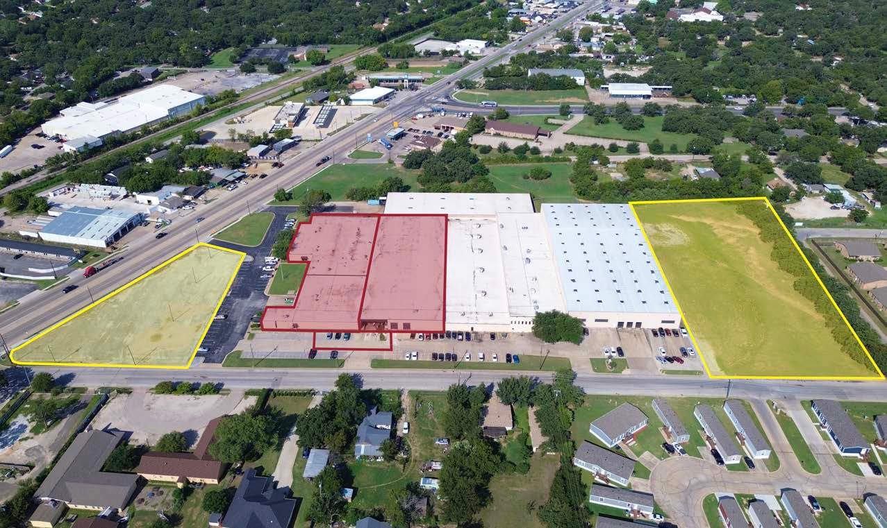4301 Mansfield Highway — aerial highlighting available outside storage areas